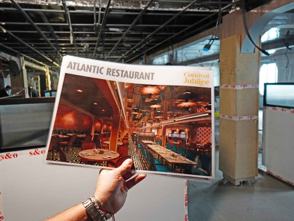 MS Carnival Jubilee Atlantic Restaurant of Carnival Cruise Line under construction at the Meyer Werft