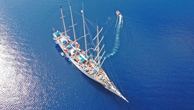 SPV Star Clipper of Star Clippers aerial view
