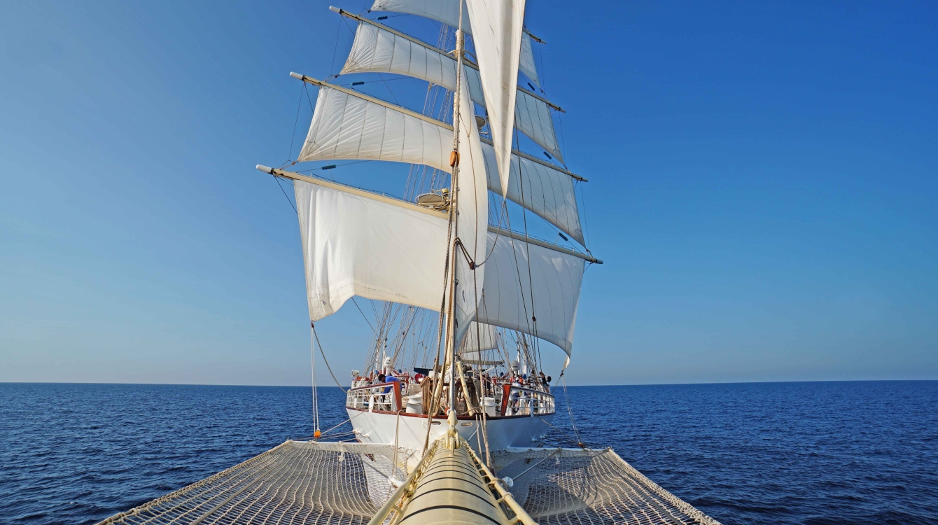 Bowsprit-view of Star Clipper of Star Clippers
