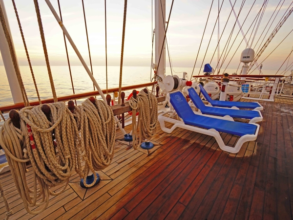 Sundeck of SPV Star Clipper of Star Clippers
