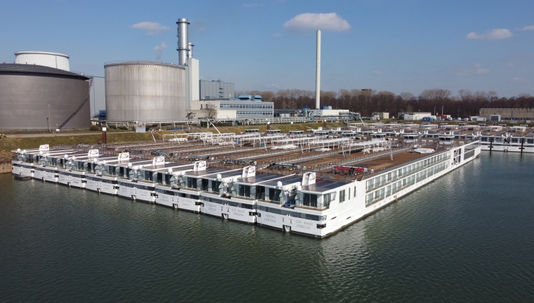 MS Viking Gersemi with their sisterships of Viking RIver Cruises