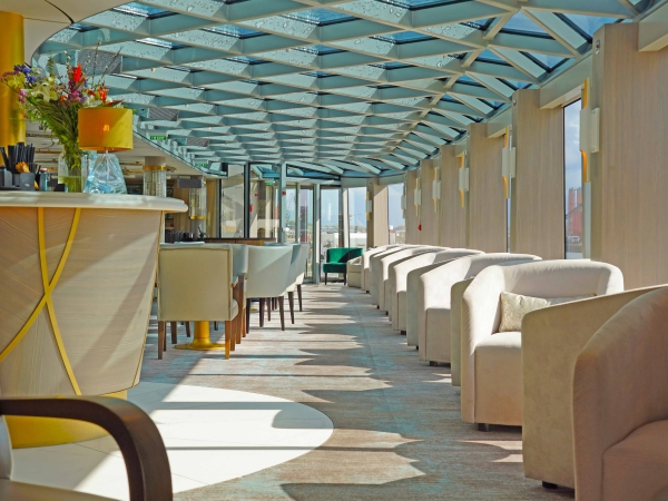 MS Riverside Debussy Palm Court Lounge of Riverside Luxury Cruises