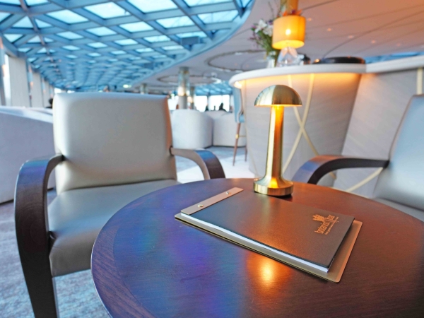 MS Riverside Debussy Palmcourt Lounge of Riverside Luxury Cruises